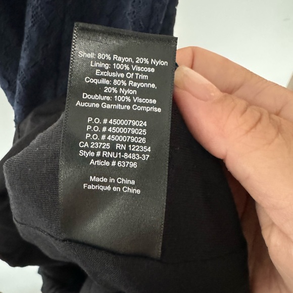 Babaton Marsden navy blue dress size 4 - Picture 4 of 6